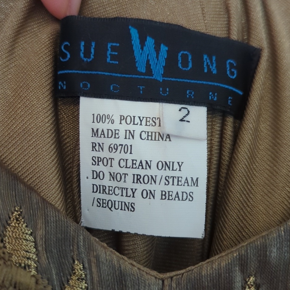 SUE WONG mini dress - size 2 - deadstock - Picture 12 of 13